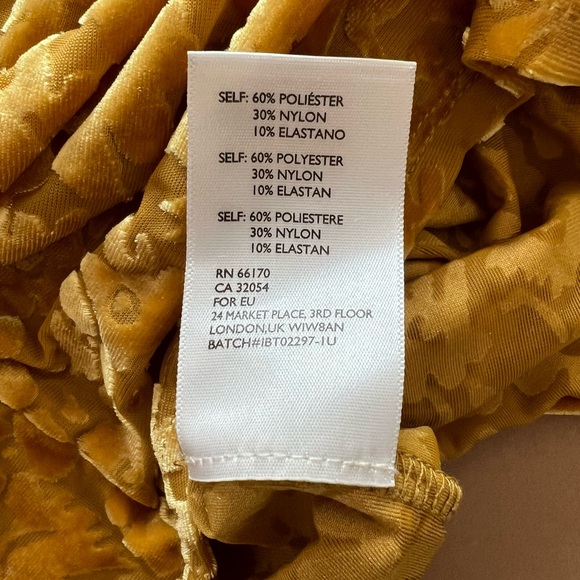 Urban Outfitters Floral Velvet Cowl Neck Cropped Tank Top - Picture 8 of 9